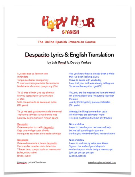 lyrics of song despacito|despacito lyrics original version.